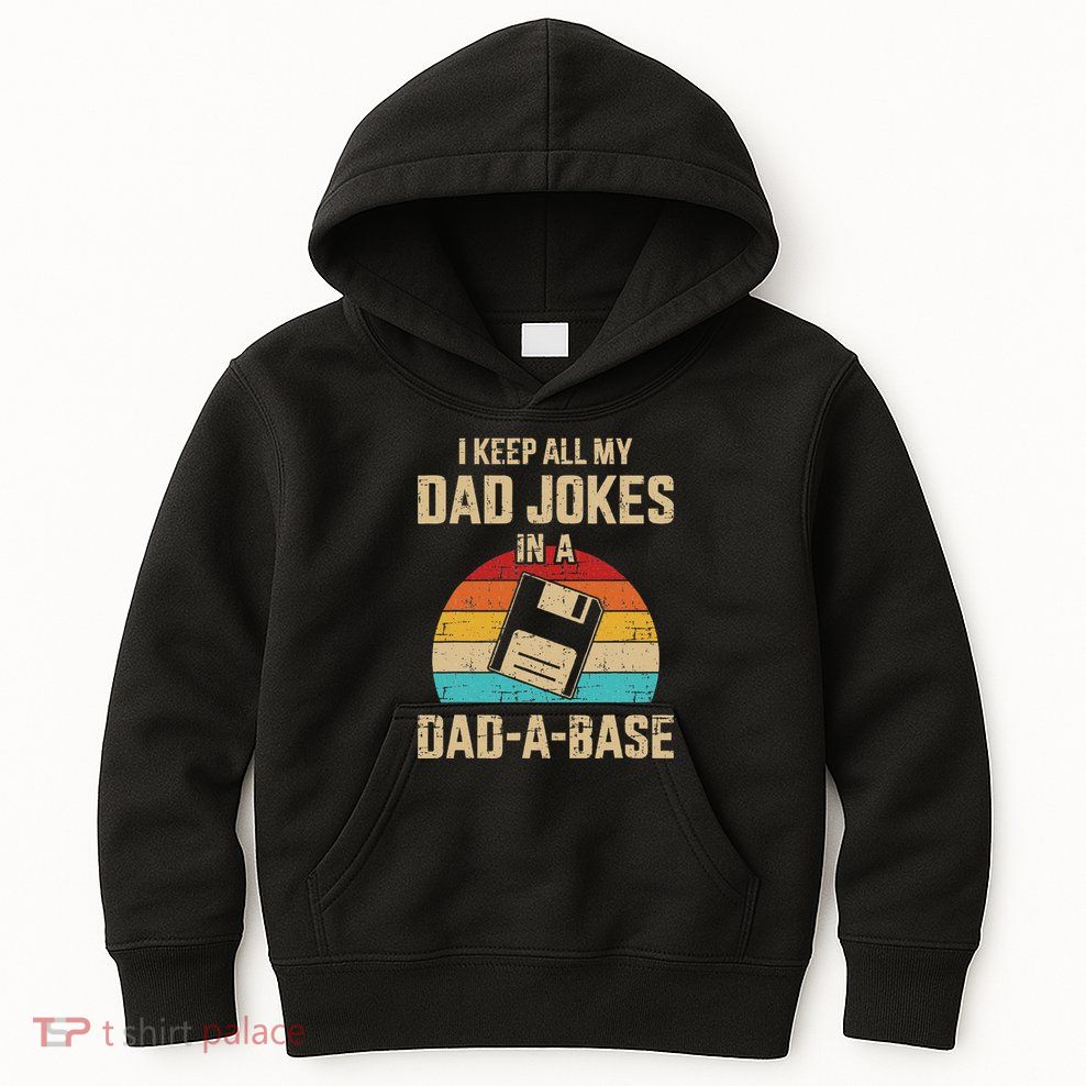 Funny Dad Jokes In Dadabase Vintage Kids Hoodie