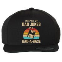 Funny Dad Jokes In Dadabase Vintage Wool Snapback Cap