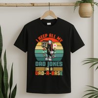 Funny dad jokes in dadabase vintage for father's day T-Shirt