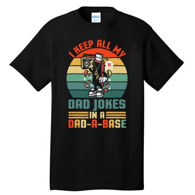 Funny dad jokes in dadabase vintage for father's day Tall T-Shirt