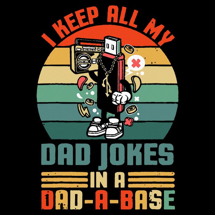 Funny dad jokes in dadabase vintage for father's day Bucket Hat