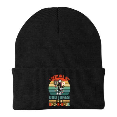 Funny dad jokes in dadabase vintage for father's day Beanie