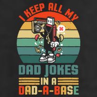Funny dad jokes in dadabase vintage for father's day Golf Towel