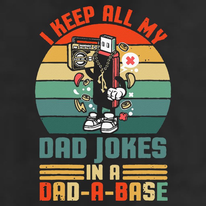 Funny dad jokes in dadabase vintage for father's day Golf Towel