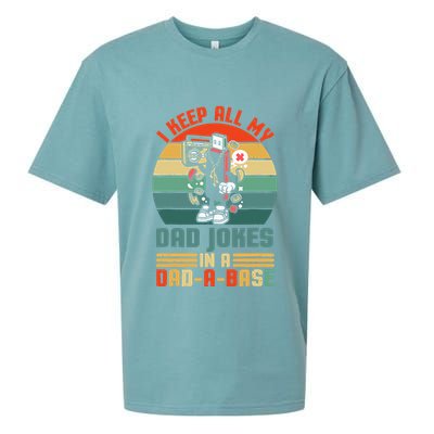 Funny dad jokes in dadabase vintage for father's day Sueded Cloud Jersey T-Shirt