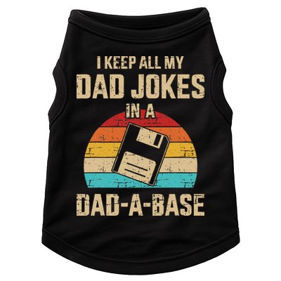 Funny Dad Jokes In Dad A Base Vintage For Fathers Day Doggie Tank