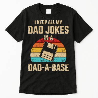 Funny Dad Jokes In Dad A Base Vintage For Fathers Day Tall T-Shirt