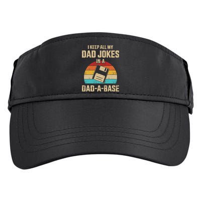 Funny Dad Jokes In Dad A Base Vintage For Fathers Day Adult Drive Performance Visor