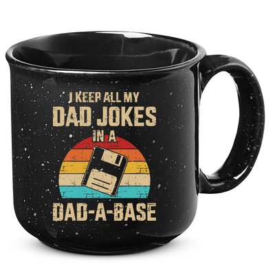 Funny Dad Jokes In Dad A Base Vintage For Fathers Day 15oz Campfire Ceramic Mug