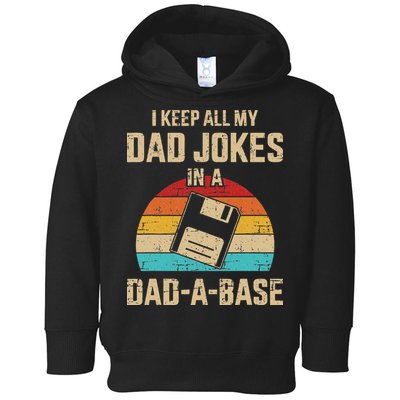 Funny Dad Jokes In Dad A Base Vintage For Fathers Day Toddler Hoodie