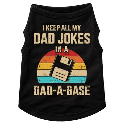 Funny Dad Jokes In Dadabase Vintage For Fathers Day Doggie Tank