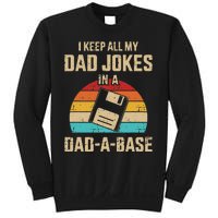 Funny Dad Jokes In Dadabase Vintage For Fathers Day Sweatshirt