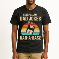 Funny Dad Jokes In Dadabase Vintage For Fathers Day Tall T-Shirt