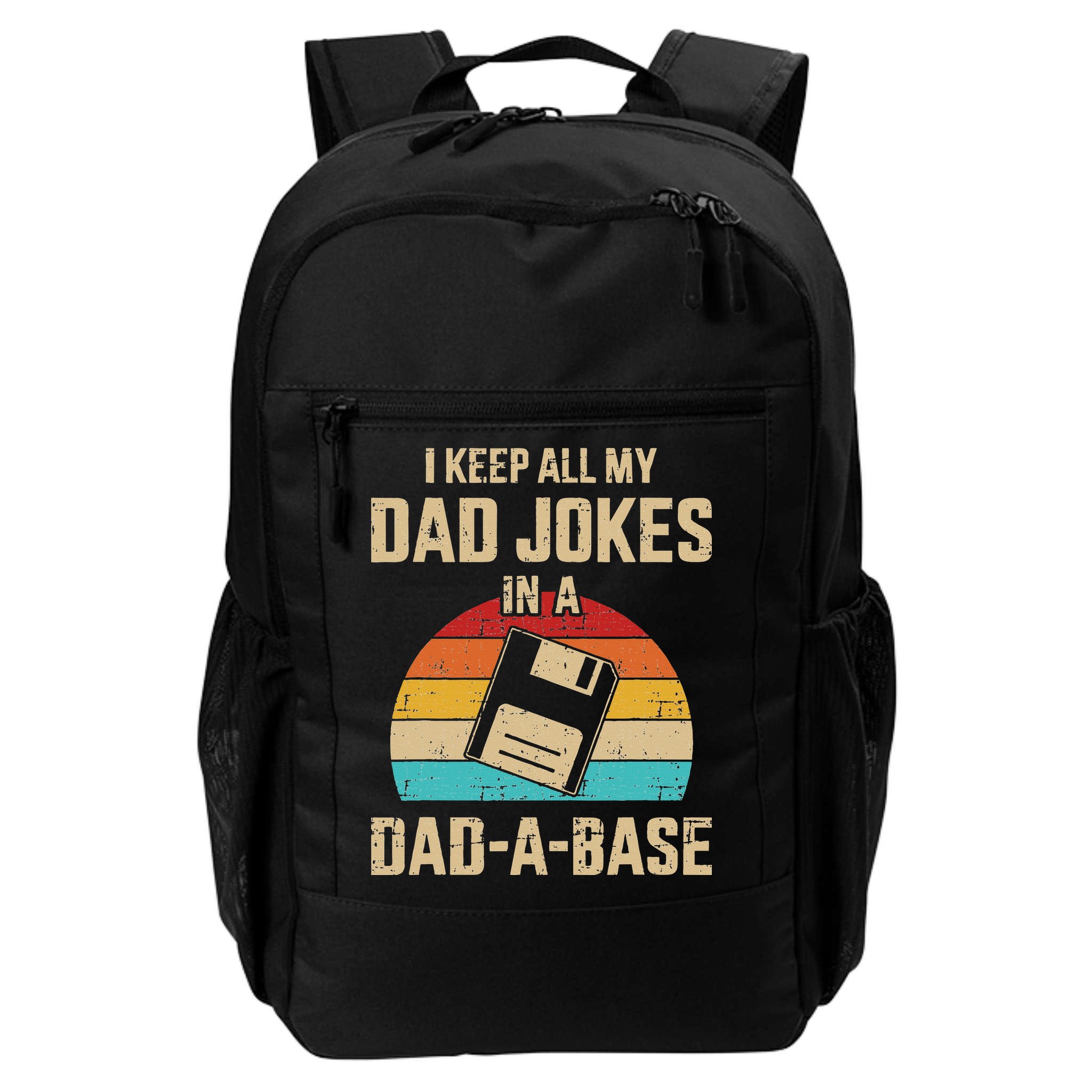 Funny Dad Jokes In Dadabase Vintage For Fathers Day Backpack