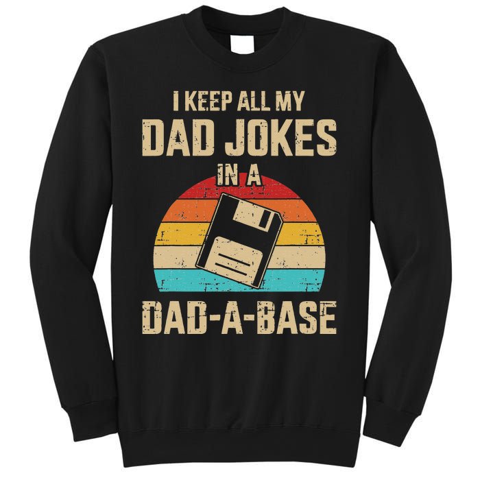 Funny dad jokes in dadabase vintage for father's day Sweatshirt