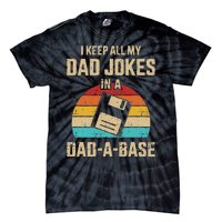 Funny dad jokes in dadabase vintage for father's day Tie-Dye T-Shirt