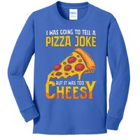 Funny Dad Joke Dad Joke Gift Pizza Joke Kids Long Sleeve Shirt