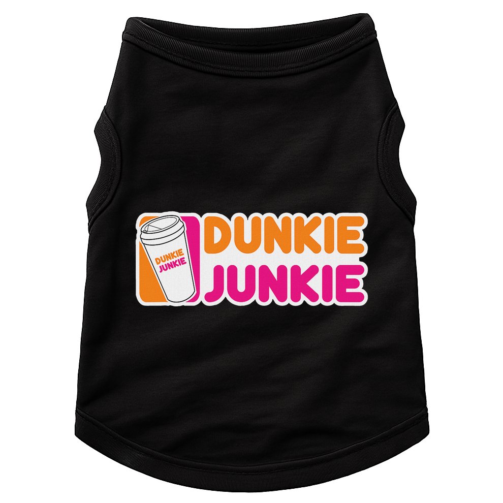 Funny Dunkie Junkie Coffee Love Funny Coffee Saying Doggie Tank