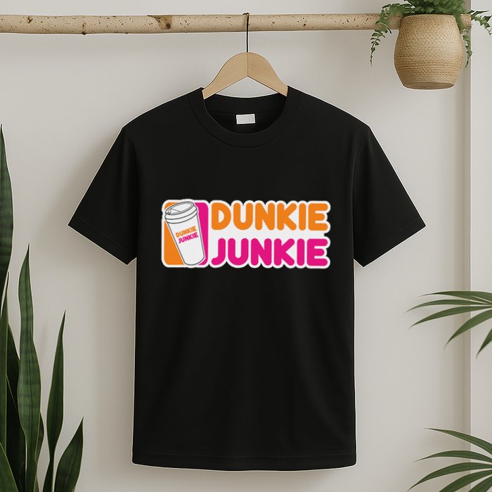 Funny Dunkie Junkie Coffee Love Funny Coffee Saying T-Shirt