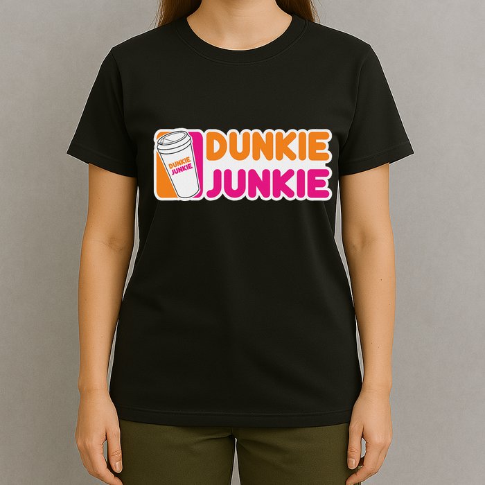 Funny Dunkie Junkie Coffee Love Funny Coffee Saying T-Shirt