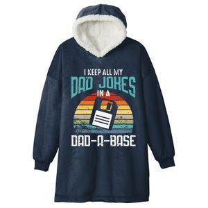 Funny Dad Jokes Database Pun Best Dad Humor Fathers Day Hooded Wearable Blanket