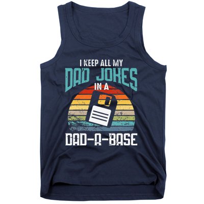 Funny Dad Jokes Database Pun Best Dad Humor Fathers Day Tank Top