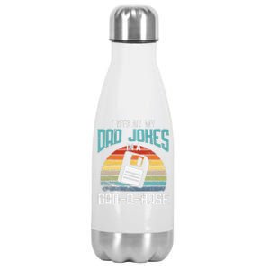 Funny Dad Jokes Database Pun Best Dad Humor Fathers Day Stainless Steel Insulated Water Bottle