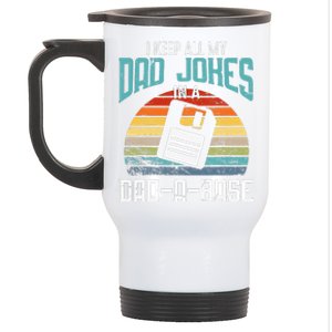 Funny Dad Jokes Database Pun Best Dad Humor Fathers Day Stainless Steel Travel Mug