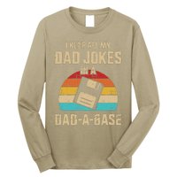 Funny Dad Jokes In Dadabase Vintage For Fathers Day Long Sleeve Shirt