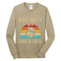 Funny Dad Jokes In Dadabase Vintage For Fathers Day Tall Long Sleeve T-Shirt