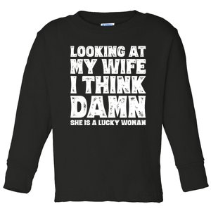 Funny Dad Joke Quote For Husband Father From Wife Toddler Long Sleeve Shirt