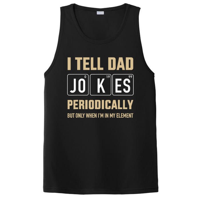 Funny dad jokes periodically in element for father's day PosiCharge Competitor Tank