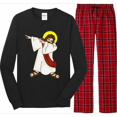 Funny Dabbing Jesus Christ Birthday Present For You Long Sleeve Pajama Set