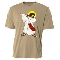 Funny Dabbing Jesus Christ Birthday Present For You Cooling Performance Crew T-Shirt