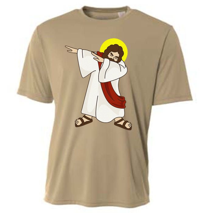 Funny Dabbing Jesus Christ Birthday Present For You Cooling Performance Crew T-Shirt