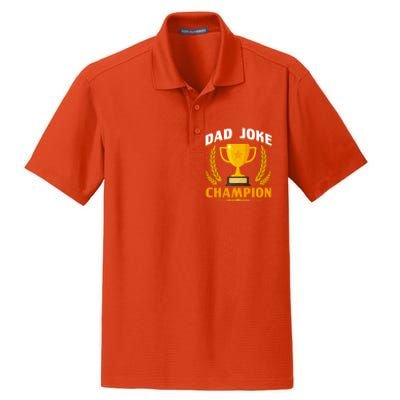 Funny Dad Joke Champion Dad Joke Fathers Day Dad Joke Gift Dry Zone Grid Polo