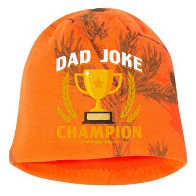 Funny Dad Joke Champion Dad Joke Fathers Day Dad Joke Gift Kati - Camo Knit Beanie