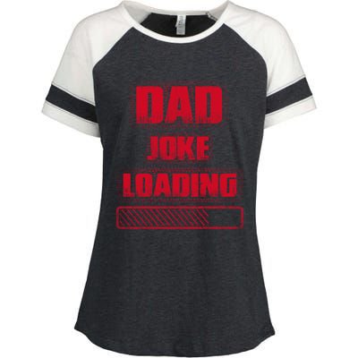 Funny Dad Joke Loading Grunge Distressed Cute Gift Enza Ladies Jersey Colorblock Tee