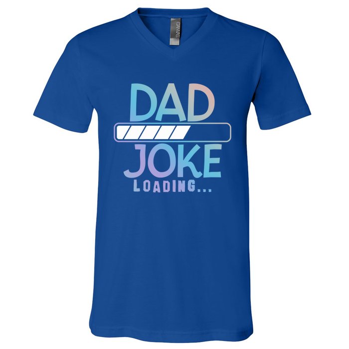 Funny Dad Jokes Dad Joke Loading Gift V-Neck T-Shirt