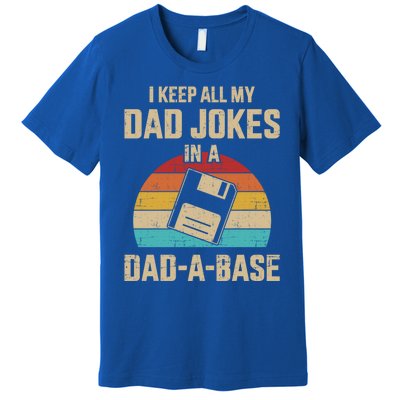 Funny Dad Jokes In Dadmeaningful Giftameaningful Giftbase Vintage For Father's D Premium T-Shirt