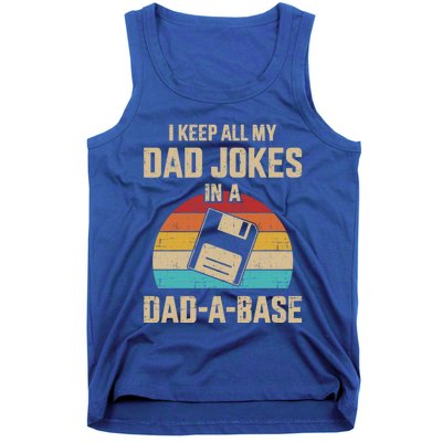 Funny Dad Jokes In Dadmeaningful Giftameaningful Giftbase Vintage For Father's D Tank Top