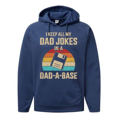 Funny Dad Jokes In Dadmeaningful Giftameaningful Giftbase Vintage For Father's D Performance Fleece Hoodie