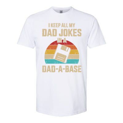 Funny Dad Jokes In Dadmeaningful Giftameaningful Giftbase Vintage For Father's D Softstyle CVC T-Shirt