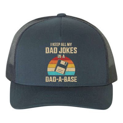 Funny Dad Jokes In Dadabase Vintage For FatherS Day Gift Yupoong Adult 5-Panel Trucker Hat