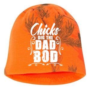 Father Dad Jokes Chicks Dig The Dad Bod Gift Kati - Camo Knit Beanie