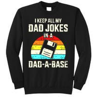 Funny Dad Jokes In Dadabase Vintage For Fathers Day Sweatshirt