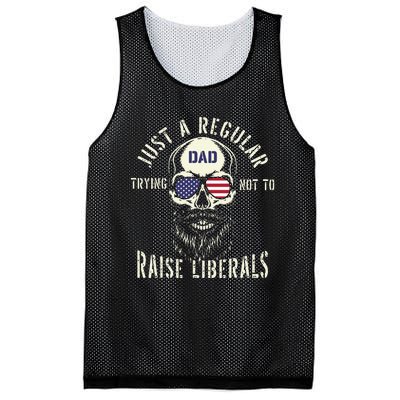 Fathers Day Just A Regular Dad Trying Not To Raise Liberals Mesh Reversible Basketball Jersey Tank