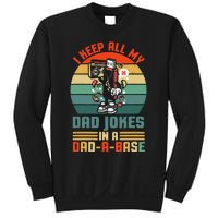 Funny dad jokes in dadabase vintage for father's day Sweatshirt