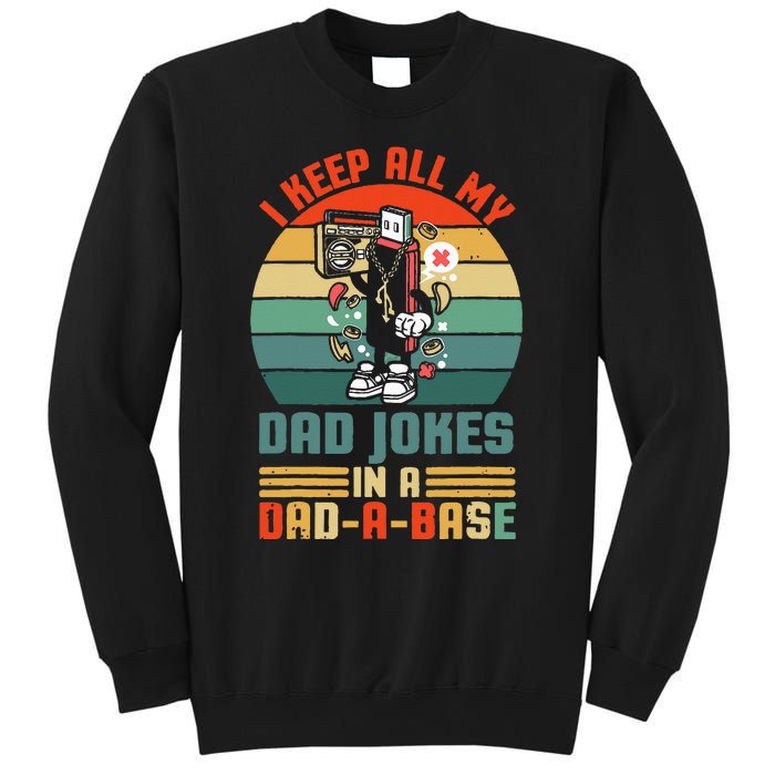 Funny dad jokes in dadabase vintage for father's day Sweatshirt