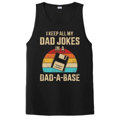 Funny Dad Jokes In Dadabase Vintage For Fathers Day PosiCharge Competitor Tank